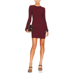 Cotton Citizen 'The Capri' Red Long Sleeve Mini Dress Size M